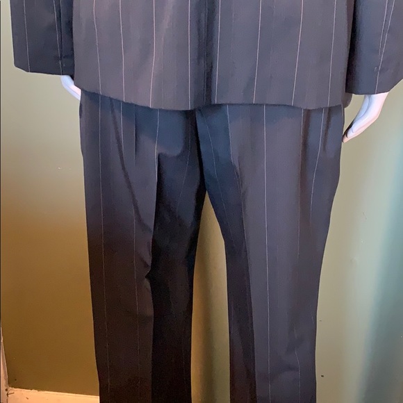 INC 2PC PINSTRIPE SUIT, Size 14P, Black. - Picture 10 of 16